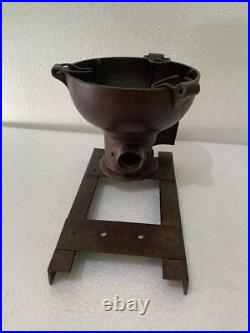Old Vintage Hand Forged Rustic Iron Wood Burning Cooking Fire Pit Stove Chulha