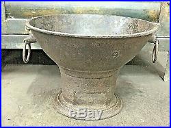 Old Vintage Unique Rustic Iron Fire Pit Stove/sigdi Wood Burning Outdoor Cooking