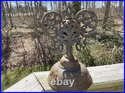 Old Vtg TREASURE TOPICAL CRYSTAL Cast Iron Wood Burning Stove Topper