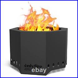 Onlyfire Smokeless Fire Pit Wood Burning with Ash Pan Collector, 26 Inch