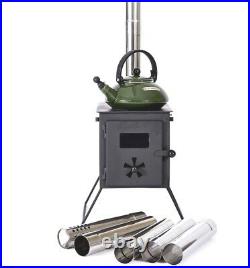 Outbacker'Firebox' Portable Wood Burning Tent Stove For Bell Tent Free bag