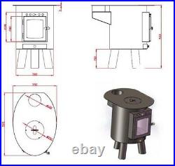 Outbacker'Hygge' Wood Burning Stove For Bell Tent, Sheds, Yurts Full Package