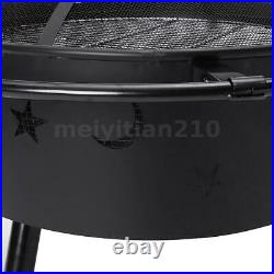 Outdoor Camping Fire Pit Heater Backyard Patio Wood Burning Stove Barbecue Grill