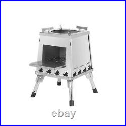 Outdoor Camping Folding Portable Barbecue Wood Stove, Size Small Stainless Ste Outdoor Camping Folding Portable Barbecue Wood Stove, Size Small Stainless Ste
