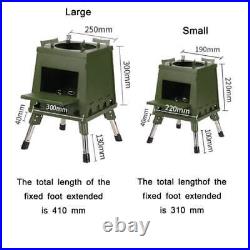 Outdoor Camping Folding Portable Barbecue Wood Stove, Size Small Stainless Ste Outdoor Camping Folding Portable Barbecue Wood Stove, Size Small Stainless Ste