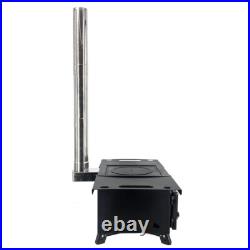 Outdoor Camping Picnic Cooker Heating Wood Burning Stove with Plumbing New
