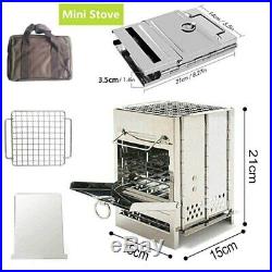 Outdoor Camping Picnic Wood-Burning Stove Portable Firewood Grill BBQ Furnace