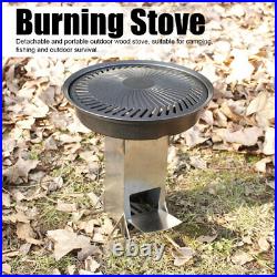 Outdoor Camping Portable Stainless Steel Folding Wood Burning Stove Firew ZK