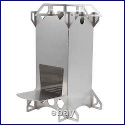 Outdoor Camping Portable Stainless Steel Folding Wood Burning Stove Firew ZK