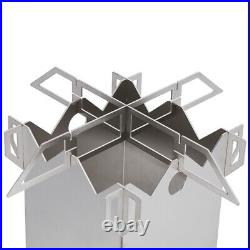Outdoor Camping Portable Stainless Steel Folding Wood Burning Stove Firew ZK