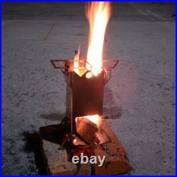 Outdoor Camping Portable Stainless Steel Folding Wood Burning Stove Firew ZK