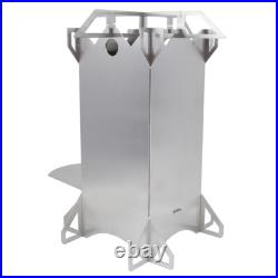Outdoor Camping Portable Stainless Steel Folding Wood Burning Stove Firew ZK