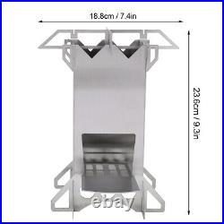 Outdoor Camping Portable Stainless Steel Folding Wood Burning Stove Firew ZK