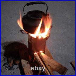 Outdoor Camping Portable Stainless Steel Folding Wood Burning Stove Firew ZK