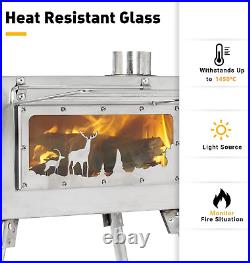Outdoor Camping Stove Camp Tent Stove Portable Wood Burning Stove with Chimney P Outdoor Camping Stove Camp Tent Stove Portable Wood Burning Stove with Chimney P