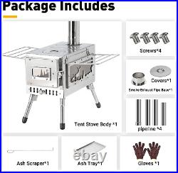 Outdoor Camping Stove Camp Tent Stove Portable Wood Burning Stove with Chimney P Outdoor Camping Stove Camp Tent Stove Portable Wood Burning Stove with Chimney P