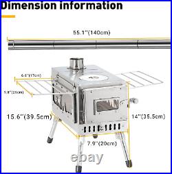Outdoor Camping Stove Camp Tent Stove Portable Wood Burning Stove with Chimney P Outdoor Camping Stove Camp Tent Stove Portable Wood Burning Stove with Chimney P
