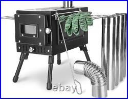 Outdoor Camping Stove, Portable Wood Burning Stove with Chimney Pipe for Tent Outdoor Camping Stove, Portable Wood Burning Stove with Chimney Pipe for Tent
