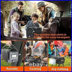 Outdoor Camping Stove, Portable Wood Burning Stove with Chimney Pipe for Tent Outdoor Camping Stove, Portable Wood Burning Stove with Chimney Pipe for Tent