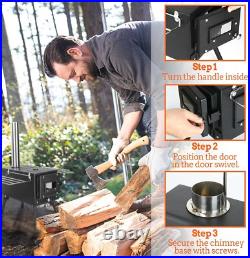 Outdoor Camping Stove, Portable Wood Burning Stove with Chimney Pipe for Tent Outdoor Camping Stove, Portable Wood Burning Stove with Chimney Pipe for Tent