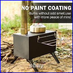 Outdoor Camping Stove, Portable, Wood Burning, with Chimney Pipe, Spark-Proof Outdoor Camping Stove, Portable, Wood Burning, with Chimney Pipe, Spark-Proof