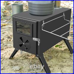Outdoor Camping Tent Stove Portable Heating Wood Burning Cooking BBQ Stove A1L5