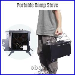Outdoor Camping Tent Stove Portable Heating Wood Burning Cooking BBQ Stove G6Q1