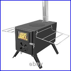 Outdoor Camping Tent Stove Portable Heating Wood Burning Cooking BBQ Stove J2R0