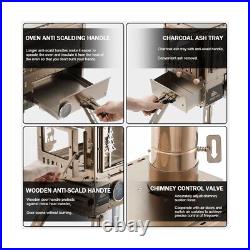 Outdoor Camping Tent Stove with Oven, Portable Wood Burning Stove with Chimne Outdoor Camping Tent Stove with Oven, Portable Wood Burning Stove with Chimne