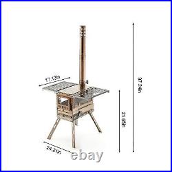 Outdoor Camping Tent Stove with Oven, Portable Wood Burning Stove with Chimne Outdoor Camping Tent Stove with Oven, Portable Wood Burning Stove with Chimne