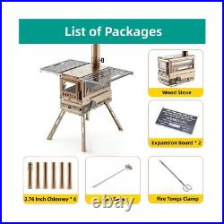 Outdoor Camping Tent Stove with Oven, Portable Wood Burning Stove with Chimne Outdoor Camping Tent Stove with Oven, Portable Wood Burning Stove with Chimne