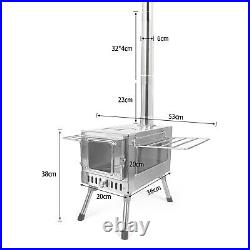 Outdoor Camping Wood-burning Stove Stainless Steel Foldable Tent Wood Stove BB Outdoor Camping Wood-burning Stove Stainless Steel Foldable Tent Wood Stove BB
