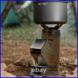 Outdoor Collapsible Wood Burning Stove Detachable Portable Stainless Steel M0Q0