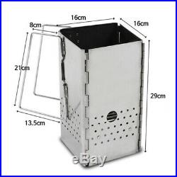 Outdoor Collapsible Wood Burning Stove Ultralight Camp Stove Stainless Steel