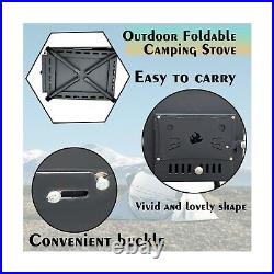 Outdoor Foldable Camping Stove Camp Tent Stove, Portable Wood Burning Stove w
