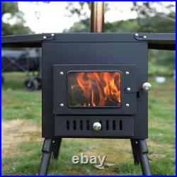 Outdoor Foldable Camping Stove Camp Tent Stove, Portable Wood Burning Stove with Outdoor Foldable Camping Stove Camp Tent Stove, Portable Wood Burning Stove with