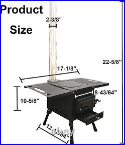 Outdoor Foldable Camping Stove Camp Tent Stove, Portable Wood Burning Stove with Outdoor Foldable Camping Stove Camp Tent Stove, Portable Wood Burning Stove with