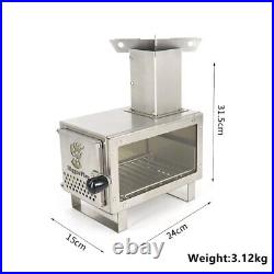 Outdoor Mini Tent Wood Stove With Chimney Winter Camping Wood Burning Stove New Outdoor Mini Tent Wood Stove With Chimney Winter Camping Wood Burning Stove New