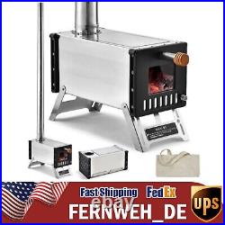 Outdoor Picnic Wood Stove Fishing Tent Heating Stove Fire Wood Heater Portable