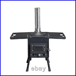 Outdoor Portable Camping Wood Stove Picnic Cook Folding Heating Wood Burning New