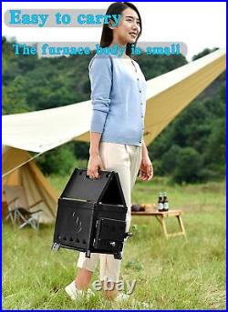 Outdoor Portable Camping Wood Stove Picnic Cook Folding Heating Wood Burning RL Outdoor Portable Camping Wood Stove Picnic Cook Folding Heating Wood Burning RL