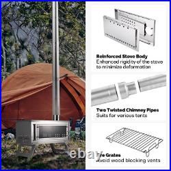 Outdoor Portable Folding Secondary Conbustion Camping Wood Stove Detachable Burn Outdoor Portable Folding Secondary Conbustion Camping Wood Stove Detachable Burn