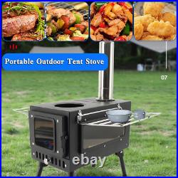 Outdoor Portable Tent Camping Wood Burning Stove with Pipe For Tent Cooking Outdoor Portable Tent Camping Wood Burning Stove with Pipe For Tent Cooking