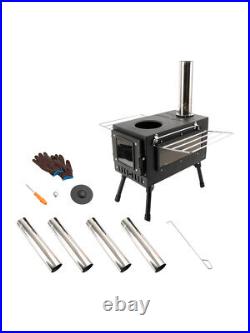 Outdoor Portable Tent Camping Wood Burning Stove with Pipe For Tent Cooking Outdoor Portable Tent Camping Wood Burning Stove with Pipe For Tent Cooking