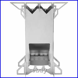 Outdoor Stainless Steel Foldable Wood Burning Stove Equipment for Hiking Camping