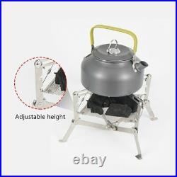 Outdoor Stainless Steel Folding Mini Camping Wood Burning Stove Portable Hiking