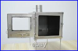 Outdoor Ultralight Titanium Wood Burning Stove with Pipe Folding