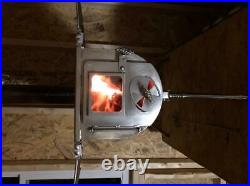 Outdoor Wood Burning Stove Large Portable Tent Heater Camping Cooking with Pipe