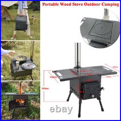 Outdoor Wood Burning Stove Portable Camping -Pipe For Vented Tent Cooking Hiking