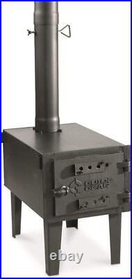 Outdoor Wood-Burning Stove Portable With Chimney Cooking Camping Tent Hiking